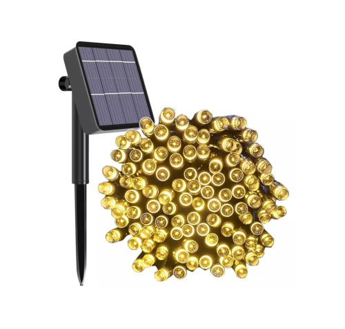 Napelemes fényfüzér, meleg fehér, 200 db LED, 20 méter - EXOD HQ-Y200