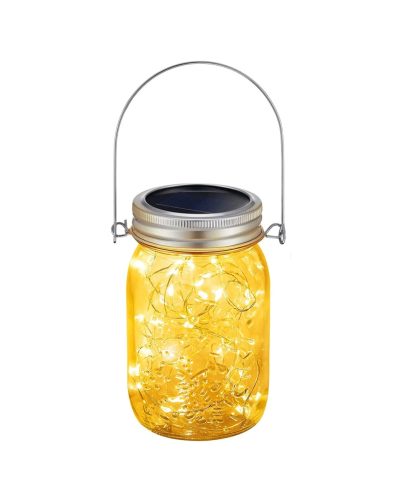  Napelemes üvegdekorációs lámpa, fényfüzérrel, 20 db LED - EXOD HX-M30
