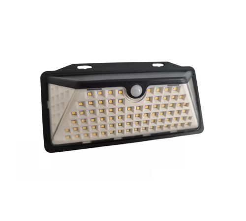 Napelemes szolár fali lámpa, mozgásérzékelővel, meleg fehér, 2000mAh, - EXOD HK-3M102 