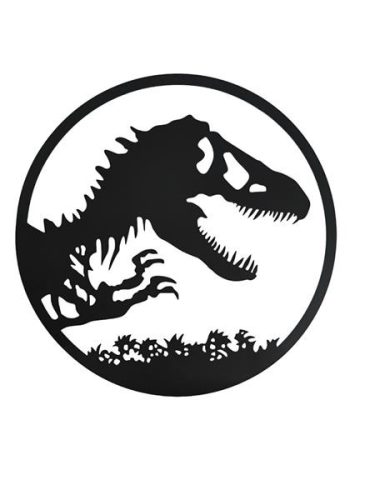 Exod MRWA-47 Fali fém dekor, dinoszaurusz, fekete